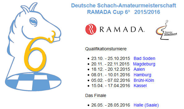 Deutsche Schach-Amateurmeisterschaft RAMADA Cup 6³ 2015/2016