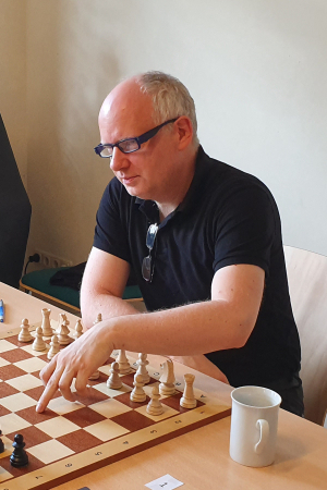 Sieger beim Internationalen Rostocker Schach-Open 2019: René Stern (SK König Tegel); Foto: Sven Helms