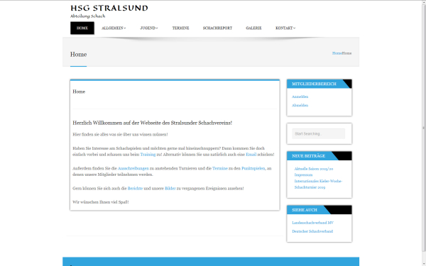 Homepage der FHSG Stralsund
