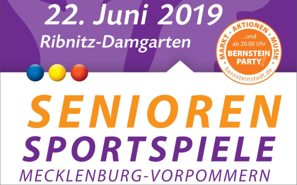 13. Seniorensportspiele des Landes Mecklenburg-Vorpommern - Ribnitz-Damgarten 2019; Grafik: LSB