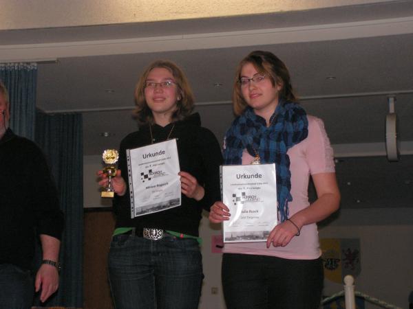 U18w - v.l.n.r.: 1. Miriam Rogasch, 2. Julia Rusch