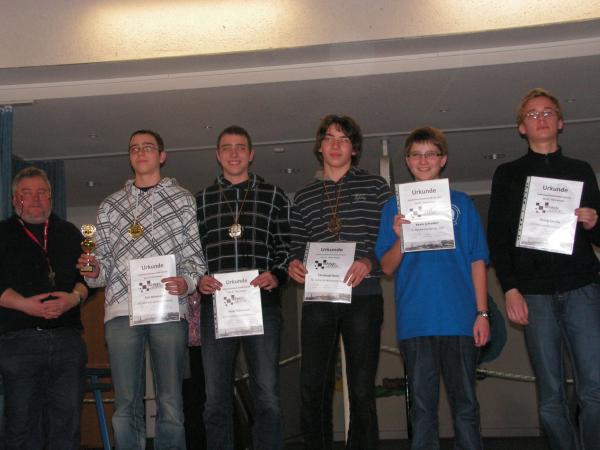 U16 - v.l.n.r.: 1. Eric Stvesand, 2. Peter Stvesand, 3. Christoph Baier, 4. Kevin Schreiber, 5. Georg Lansky
