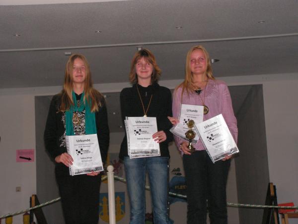 U14w - v.l.n.r.: 3. Sabina Klinge, 2. Swenja Wagner, 1. Alexandra Klinge