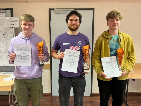 LEM-Open (v.l.n.r.): 3. Jaden Lippitz (SG G�strow/Teterow), 1. Arne Schmidt (SF Schwerin), 2. Andy Schott (SG G�strow/Teterow)