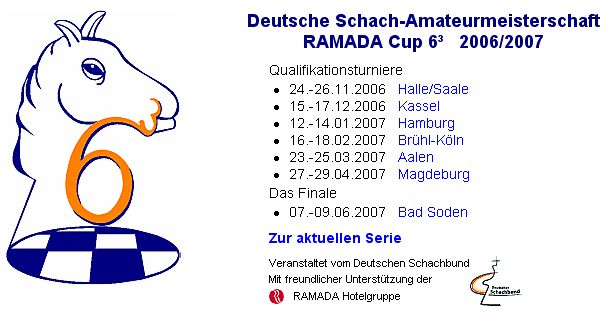 Deutsche Schach-Amateurmeisterschaft RAMADA Cup 6³ 2006/2007