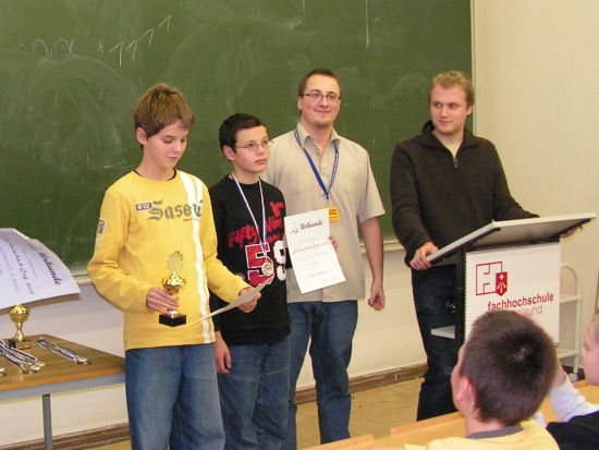 WK III (v.l.n.r.:) 1. Platz: Robert Rosenbusch (Rugardschule Bergen), 2. Platz: Carsten Seemann (Dorf Mecklenburg)